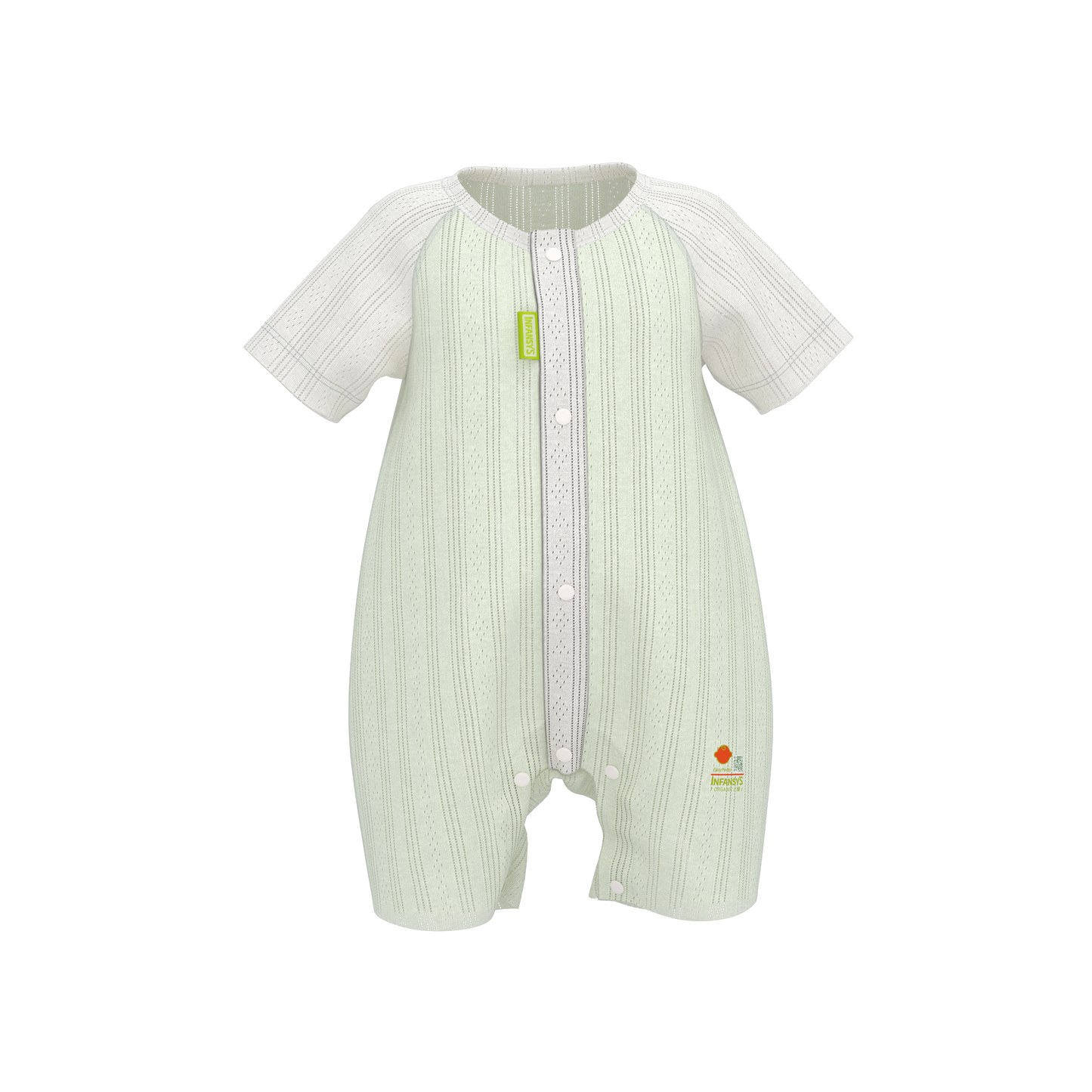 Lace Organic Cotton EasyPeesy Bodysuit Short Sleeve